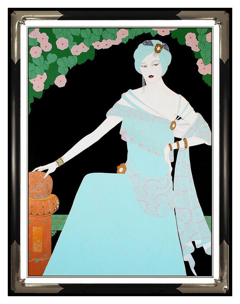 Lillian Shao Original Painting Acrylic On Canvas Signed Female Portrait Large For Sale 1