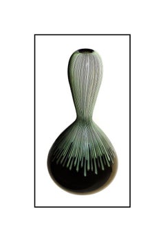 Ludovico Santillana Murano Glass Venini Cannette Vase Signed Vintage Artwork SBO