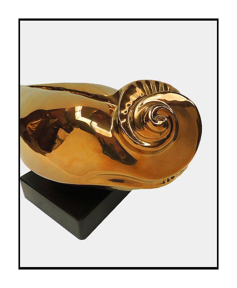 Marco Morandi Original Full Round Ceramic Sculpture Aurubis Copper Gold Modern For Sale 1