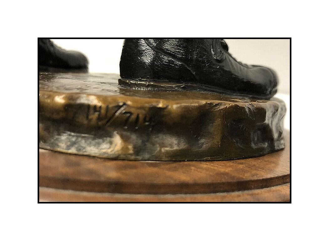 Mark Lundeen Babe Ruth Bambino Yankees Bronze Sculpture Signed Baseball Artwork For Sale 1
