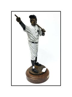 Mark Lundeen Babe Ruth Bambino Yankees Bronze Sculpture Signed Baseball Artwork