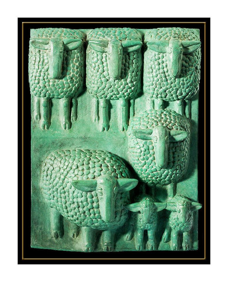Marshall Maynard Fredericks Original Bronze Wall Relief Sculpture Signed Artwork For Sale 1