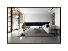 Martine Vaugel Large Bronze Sculpture Signed Full Round Nude Female Dance Art