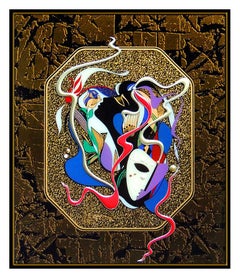 Martiros Manoukian Original Acrylic Painting On Board Signed Abstract Artwork