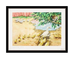 Michael Hampshire UGLY DUCKLING ORIGINAL Hans Andersen ILLUSTRATION PAINTING ART