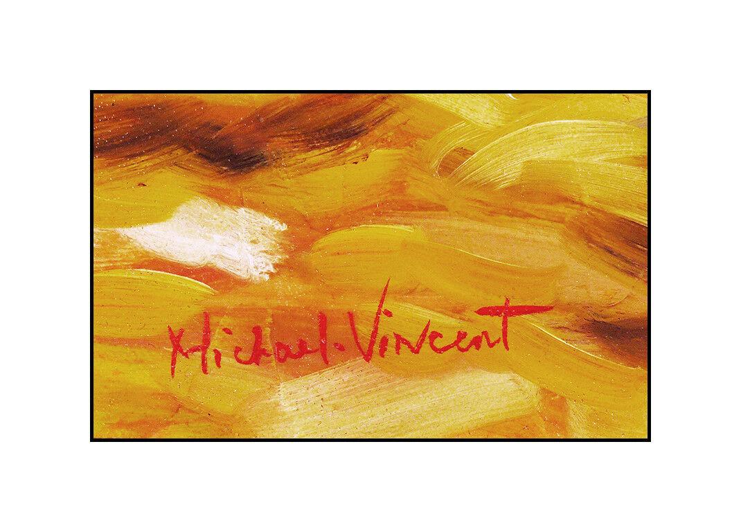 Michael Vincent Original Oil Painting On Canvas Signed Child Boy Beach Artwork For Sale 2