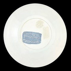 PABLO PICASSO Original MADOURA CERAMIC Plate Authentic Artwork Plein Feu Toros