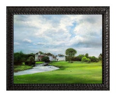 Peter Ellenshaw Oil Painting On Canvas Signed Adare Manor Golf Course Disney Art