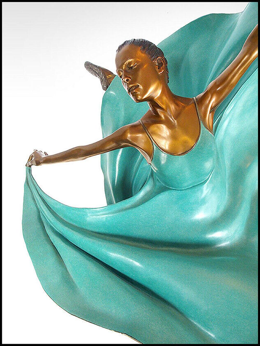 Ramon Parmenter Bronze Sculpture Entournant Ballerina Hand Signed Dance Artwork For Sale 2
