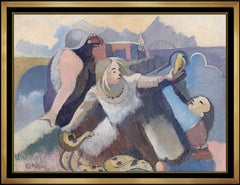 Robert Casper Authentic and Large Original Acrylic Painting on Canvas, Professio