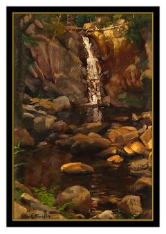 Ronal Parlin Original Oil Painting On Board Signed Water Landscape Maine Artwork