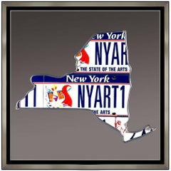 Scott Hanson Original License Sculpture Hand Signed New York Collage Metal Art