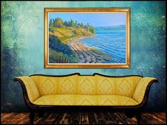 Scott Moore Large Original Painting Oil On Canvas Signed Maine Ocean Seascaspe
