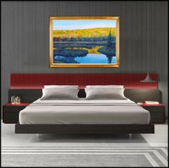 Scott Moore Large Original Painting Oil On Canvas Signed Water Landscape Artwork