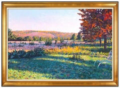 Vintage Scott Moore Original Painting Large Oil On Canvas Signed New England Maine Art
