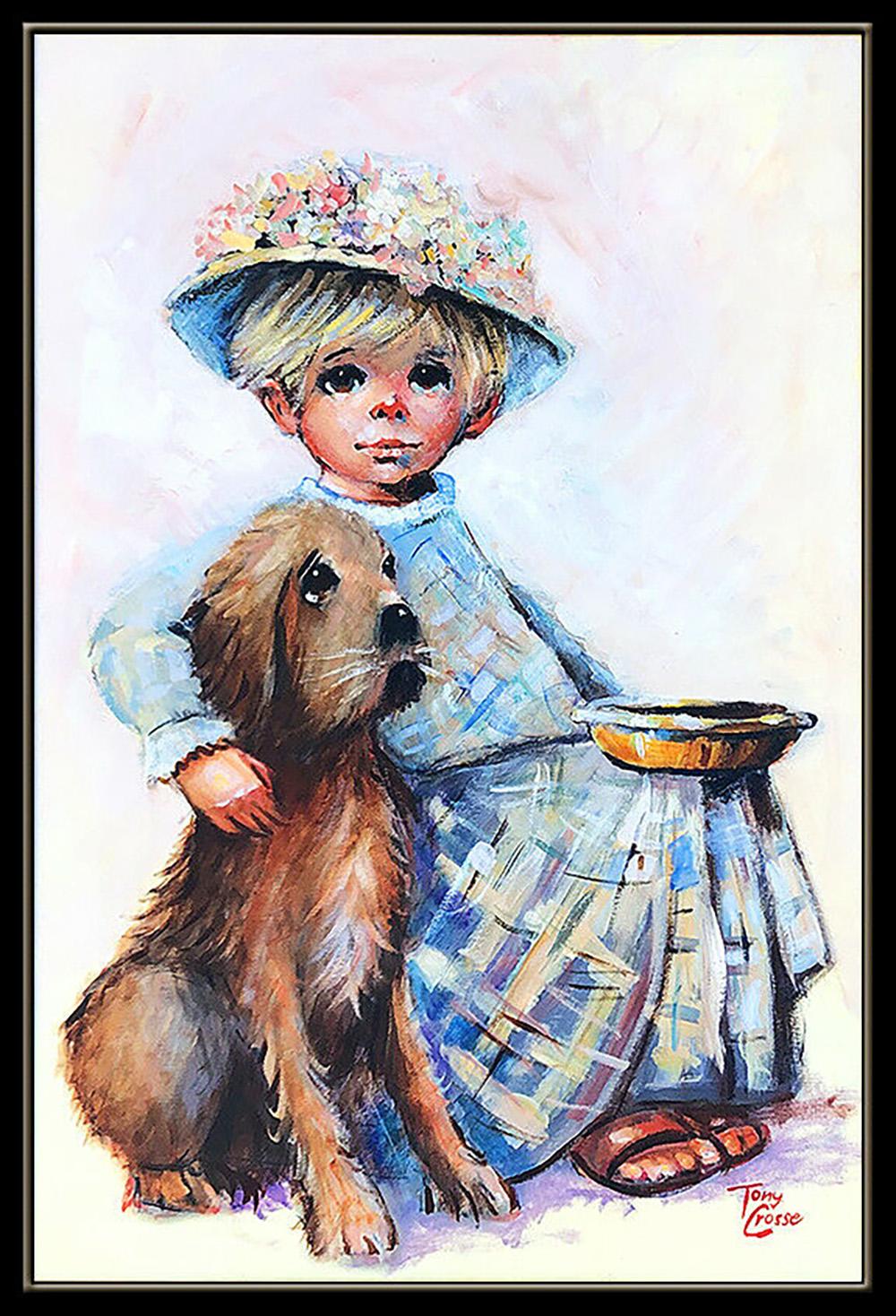 Artist: Tony Crosse
Title: Best Friends - Original
Medium: Oil Paint on Canvas
Year: 2009
Edition Number: Original Painting
Artwork Size: 27 x 18 Unframed
Frame Size: 34 x 25 Framed 