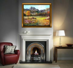 Troy Acker Large Original Oil Painting on Canvas Signed Mountain Landscape Art
