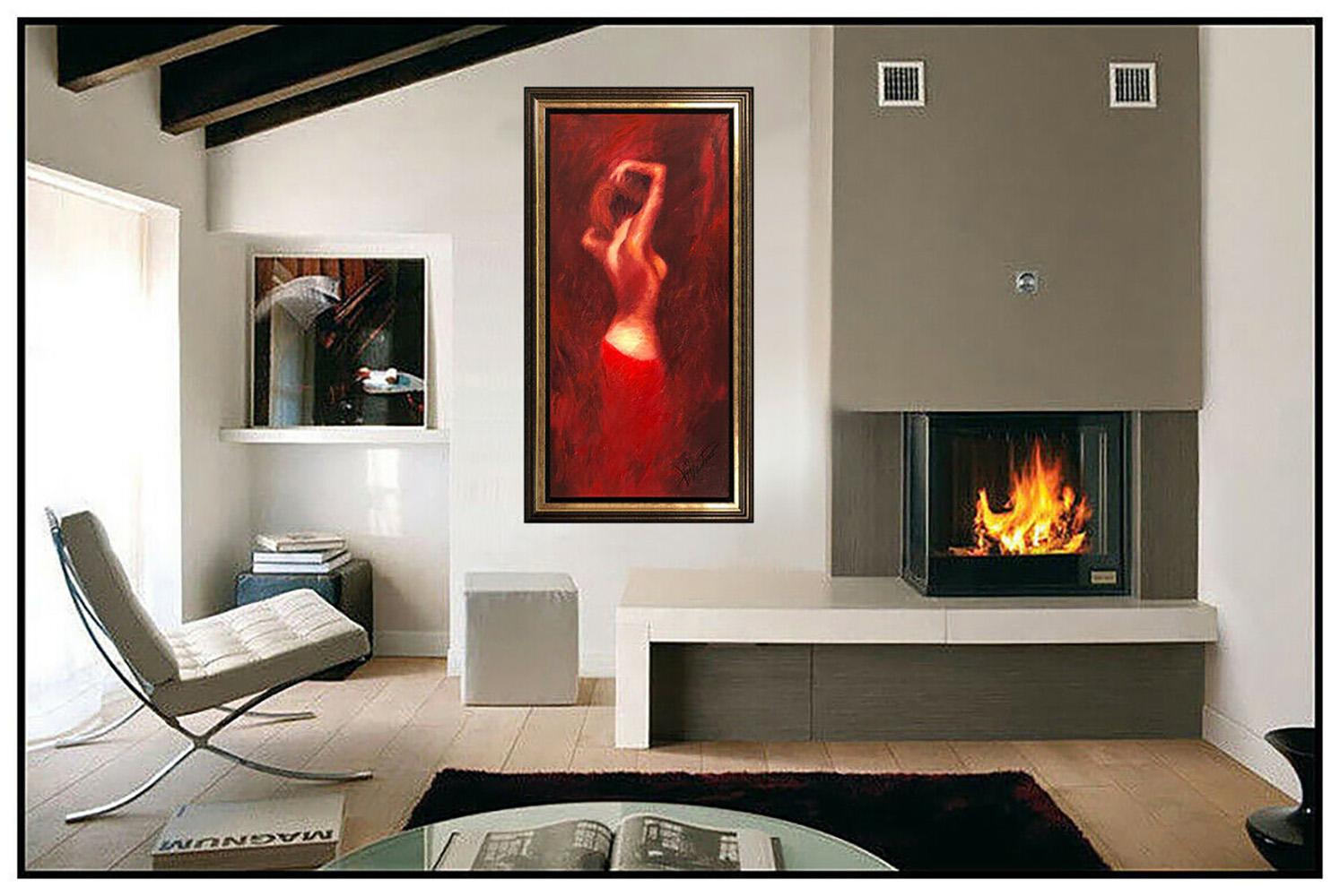 Artist: Valentino
Title: Red Sensation II
Medium: Mixed Media on Canvas
Edition Number: Original Painting
Artwork Size: 48 x 24 Unframed
Frame Size: 62 x 38 Framed