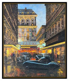 Willem Heytman Original Oil Painting on Canvas Signed London Cityscape Framed