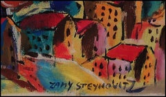 Zamy Steynovitz Original Oil Painting On Canvas Signed French Landscape Artwork