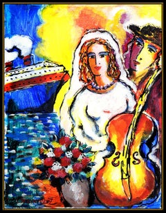 Zamy Steynovitz Original Oil Painting On Canvas Signed Portrait Seascape Artwork