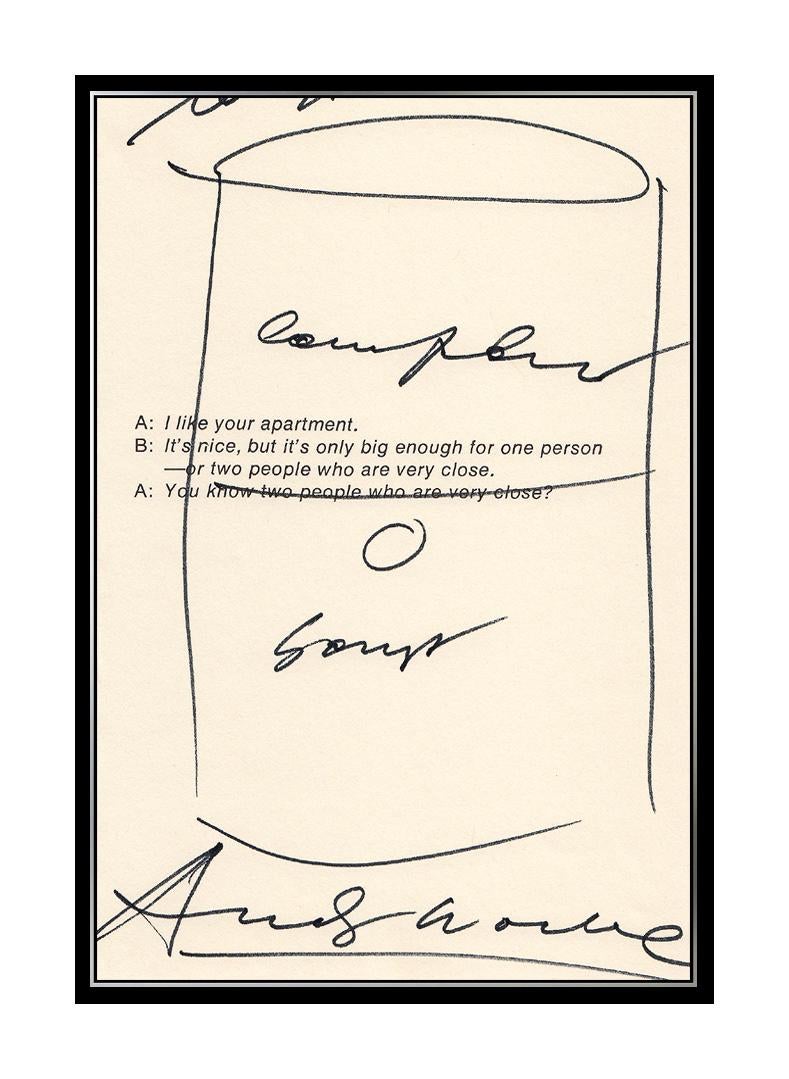 Andy Warhol Campbell's Tomato Soup Ink Drawing 1