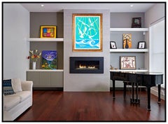 Pierre Henri Matisse Hand Cut Paper Collage Signed Modern Large Framed Artwork