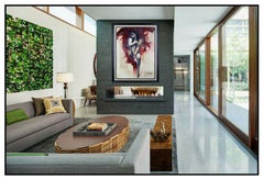 Henry Asencio Large Original Painting Oil On Board Signed Female Portrait Art