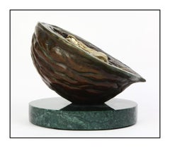 Vladimir Kush Original Bronze Full Round Sculpture Walnut Of Eden Signed Artwork
