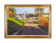 Vintage Scott Moore Original Painting Large Oil On Canvas Signed Maine Landscape Framed