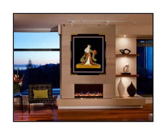 Erte Large Embossed Rigoletto Serigraph Signed Art Deco Bronze Sculpture Artwork