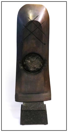 Dimitri Hadzi Large Original Bronze Sculpture Hand Signed Abstract Asklepios Art