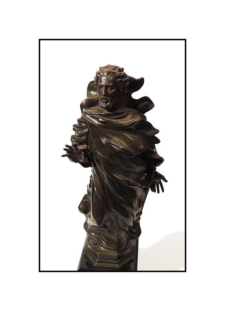 Frederick Hart Original St. Paul Bronze Relief Sculpture Signed Full Round Art For Sale 2