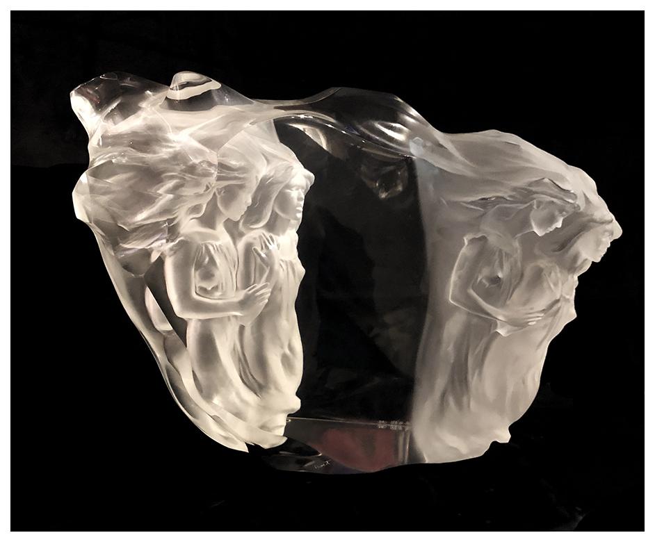 Frederick Hart Illuminata Trilogy 3 Acrylic Sculpture Signed Female Male Artwork For Sale 2