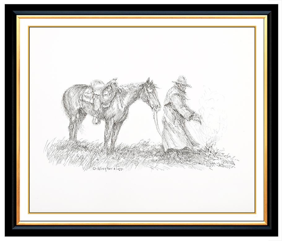 Olaf Carl Wieghorst Authentic and Original Ink Drawing, Professionally Custom Framed and listed with SUBMIT BEST OFFER Option

Accepting Offers Now: The item up for sale is a very rare ink drawing by Olaf Wieghorst that retails for significantly