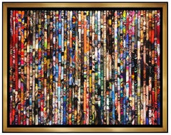 Robert Swedroe Large Original Mixed Media Collage on Board Signed Modern Artwork