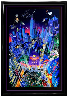 Melanie Taylor Kent Large Color Serigraph Hand Signed Batman Gotham City Artwork