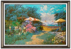 Ming Feng Oil Painting On Canvas Signed Landscape Large Original Ocean Landscape