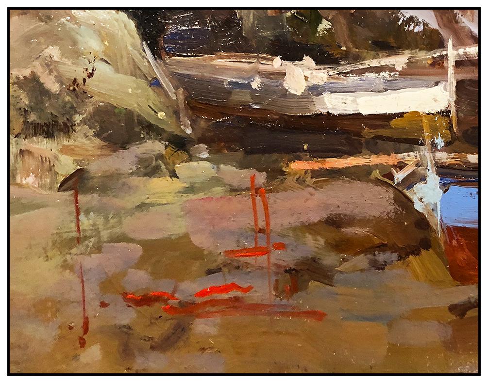 Claudio Simonetti Original Landscape Painting Oil On Board Signed Framed Artwork For Sale 2