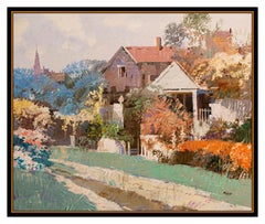 Ming Feng Original Painting Oil On Canvas Signed New England Landscape Artwork