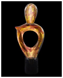 Adriano Dalla Valentina Original Murano Glass Sculpture Signed Female Modern Art