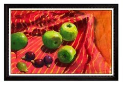Paul Wonner Rare Original Acrylic Painting Food Still Life Signed Framed Artwork