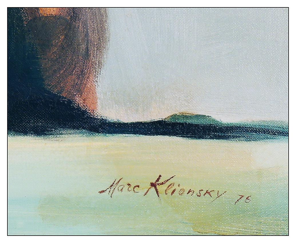 Marc Klionsky Original Oil Painting On Canvas Signed Landscape Portrait Artwork For Sale 2