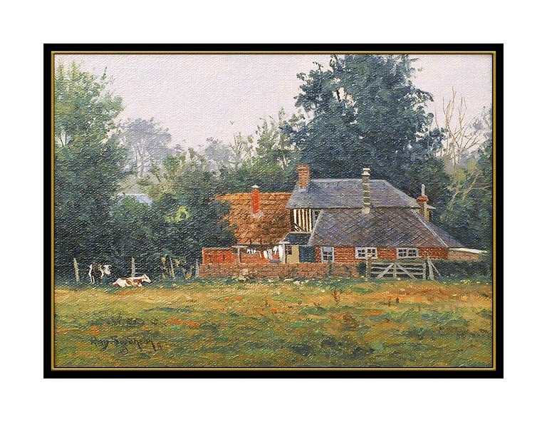 Ray Swanson Ray Swanson Original Oil Painting On Board Signed Landscape Illustration Artwork
