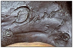 Daro Flood Western Bronze Sculpture Full Round Signed The Mustanger Cowboy Horse