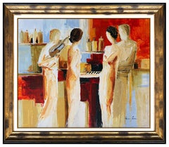 Adriana Naveh Original Painting Acrylic On Canvas Female Portrait Large Artwork