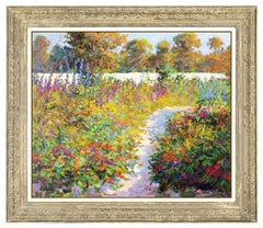 Dawn Goodall Oil Painting On Canvas Signed Original Floral Landscape Framed Art