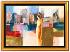 Adriana Naveh Original Oil Painting Large Figurative Landscape Art Signed Canvas