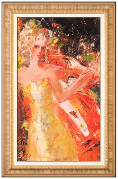 Misti Pavlov Original Oil Painting On Canvas Signed Female Figurative Artwork