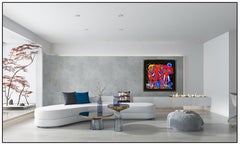 Jiang Tie Feng Elephant Family Serigraph Hand Signed Large Animal Chinese Art